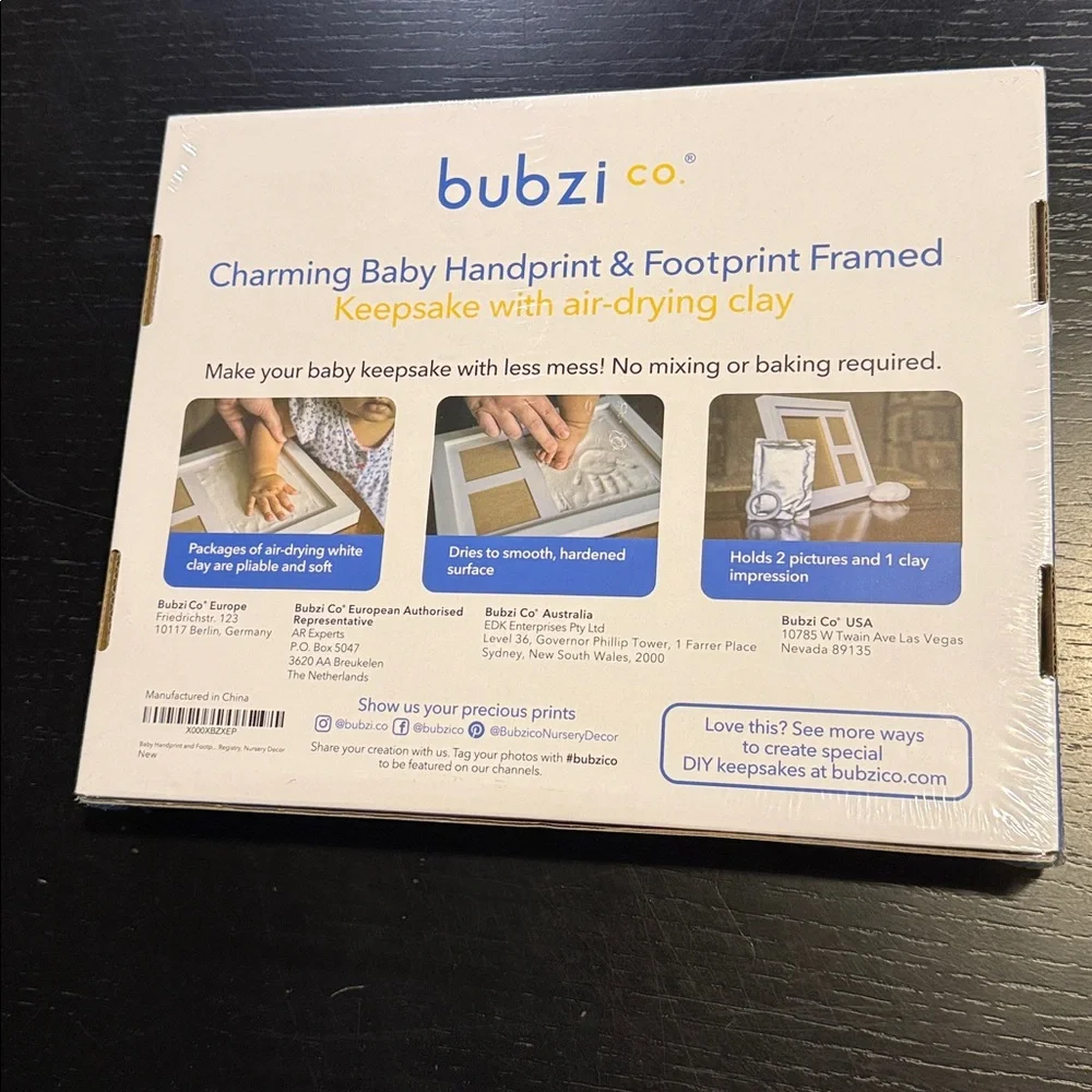 Bubzi Co Baby Handprint & Footprint Keepsake Kit